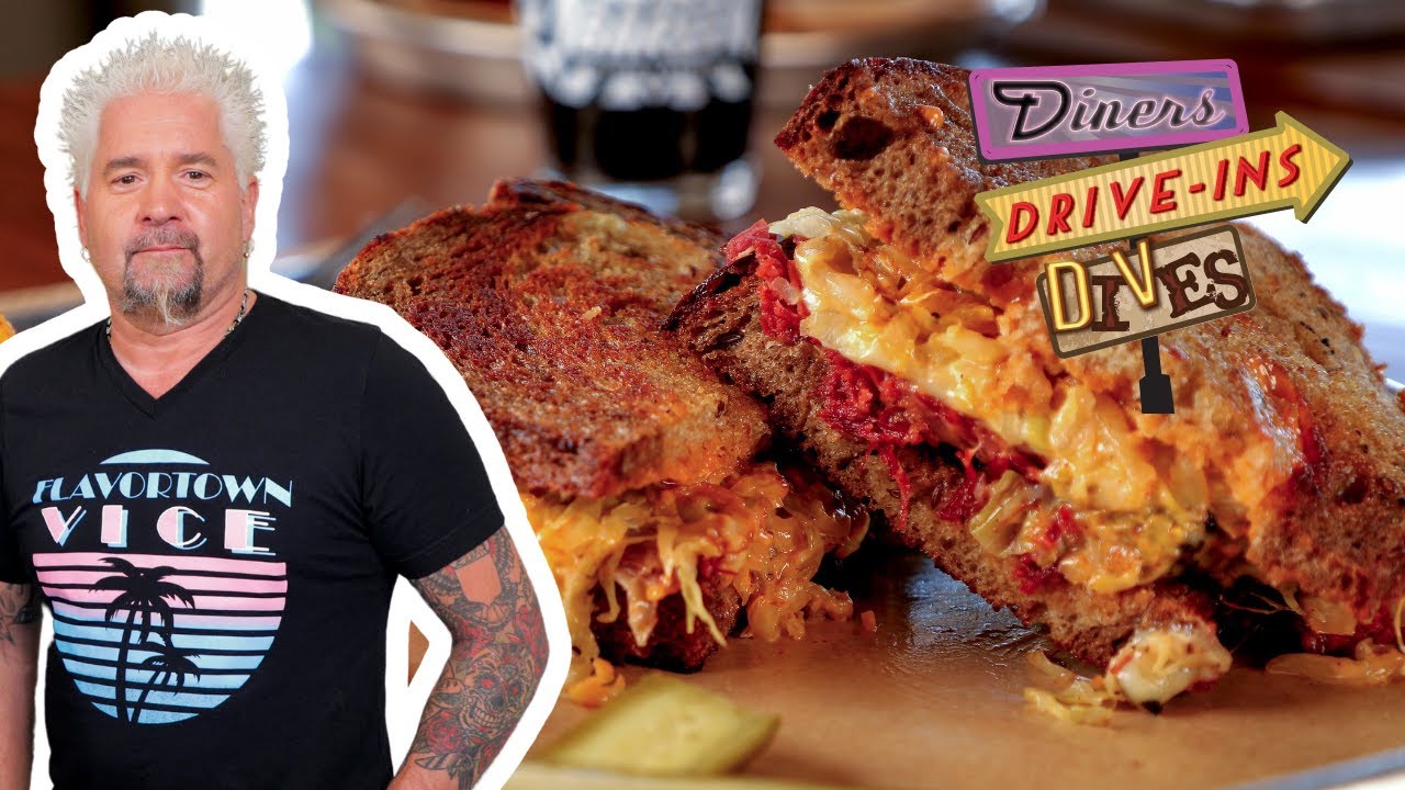 Guy Fieri Devours *Out of This World* Pastrami Reuben | Diners, Drive-Ins and Dives | Food Network
