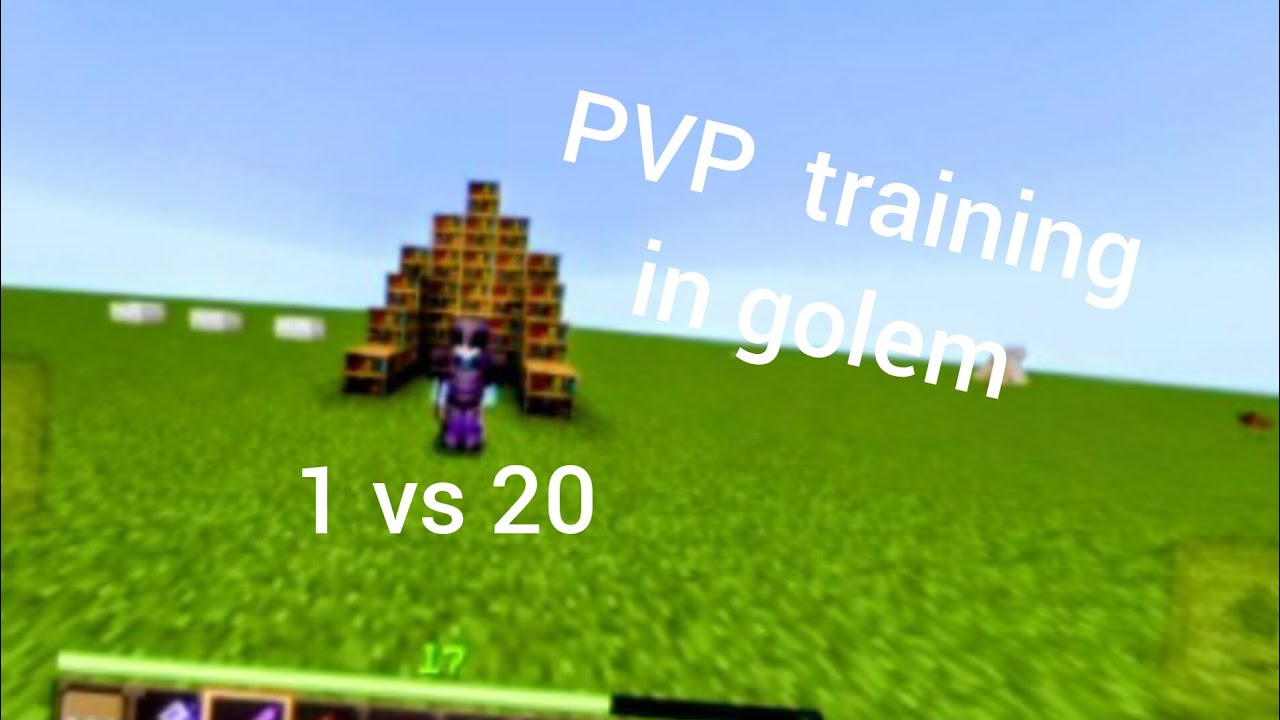Minecraft pvp training in golem 1 vs 20 