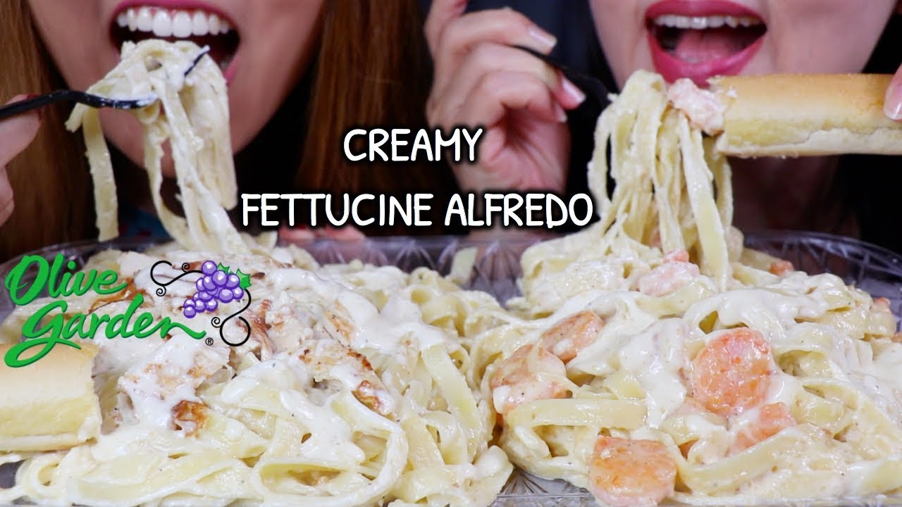 ASMR CREAMY FETTUCINE ALFREDO AND ICE CREAM 크림 파스타 리얼사운드 먹방 | Kim&Liz ASMR