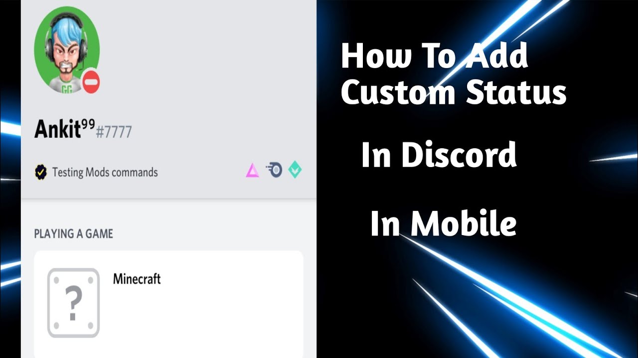 How to add Custom status on Discord in mobile 2021 || Latest Trick