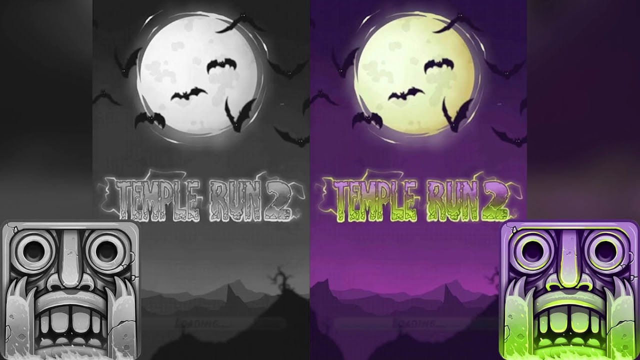 Black and White Temple Run 2 Spooky Summit VS Color Temple Run 2 Spooky Summit   Android Gameplay