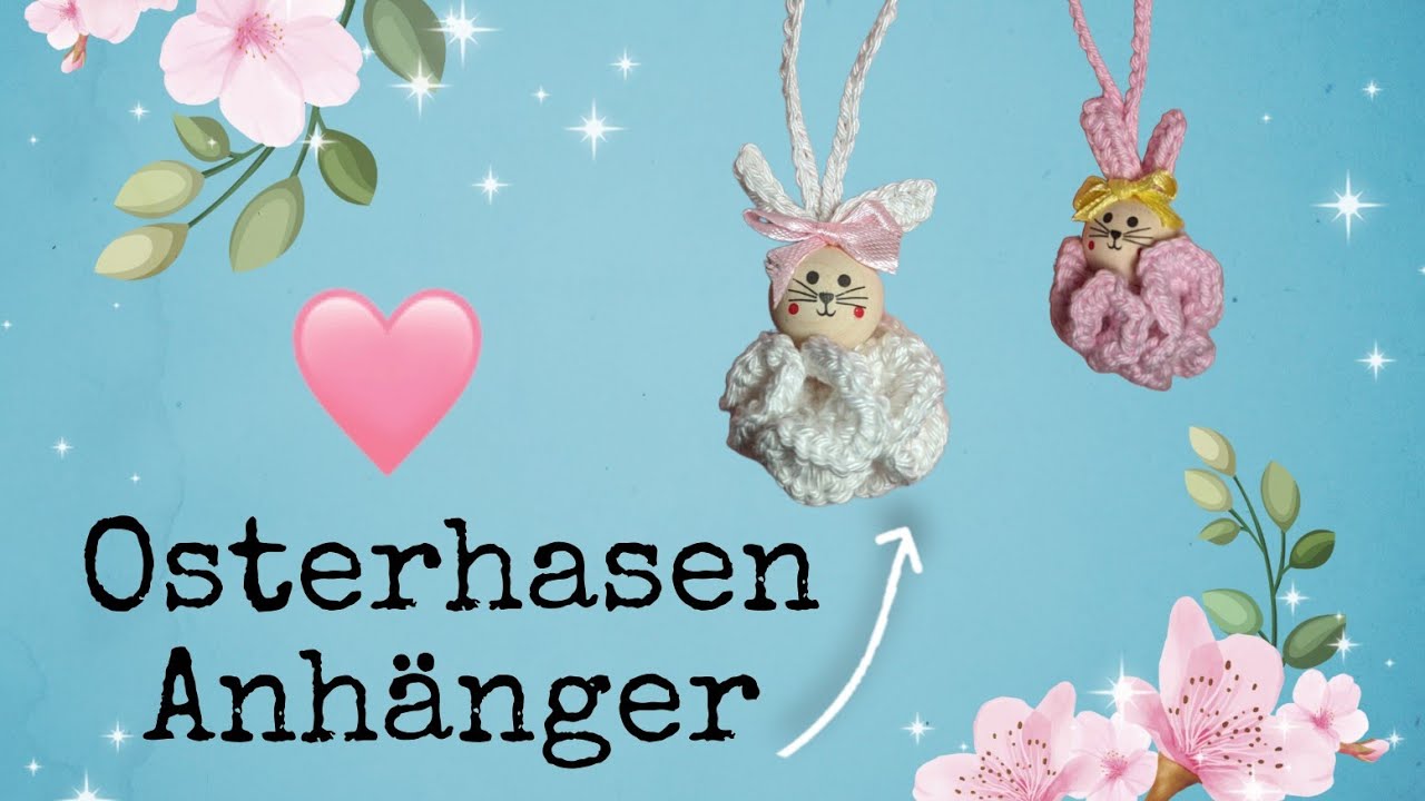 Hasen🐰 Anhänger häkeln 🧶 auch für Anfänger geeignet 🫶