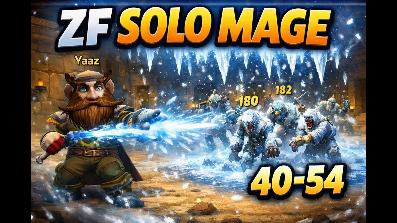 Mage ZF Solo AOE Farm (Level 40–54) | Fast XP, Standard Frost AOE Spec | WoW Classic