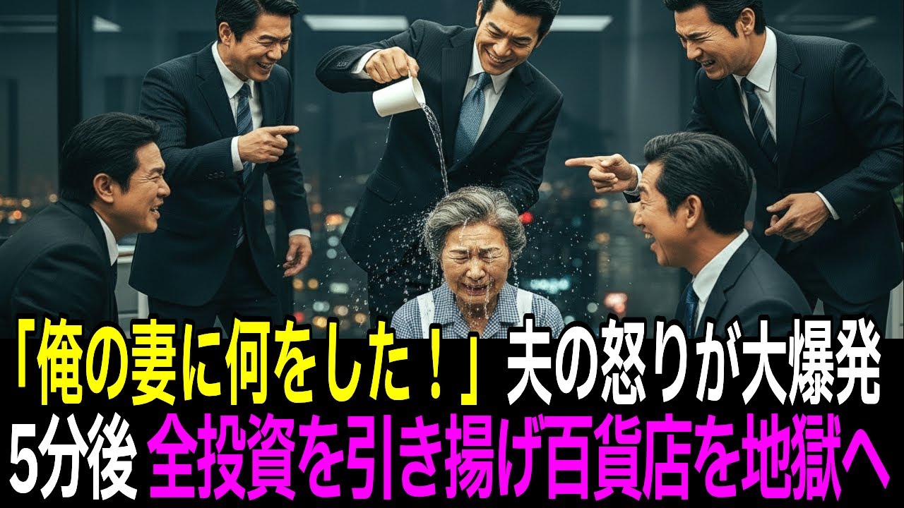 【スカッと】「俺の妻に何をした！」夫の怒りが大爆発→5分後、全投資を引き揚げて百貨店を地獄に沈める【シニア】