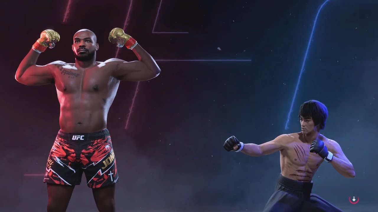 Jon Jones vs Bruce Lee - CPU vs CPU - UFC 5