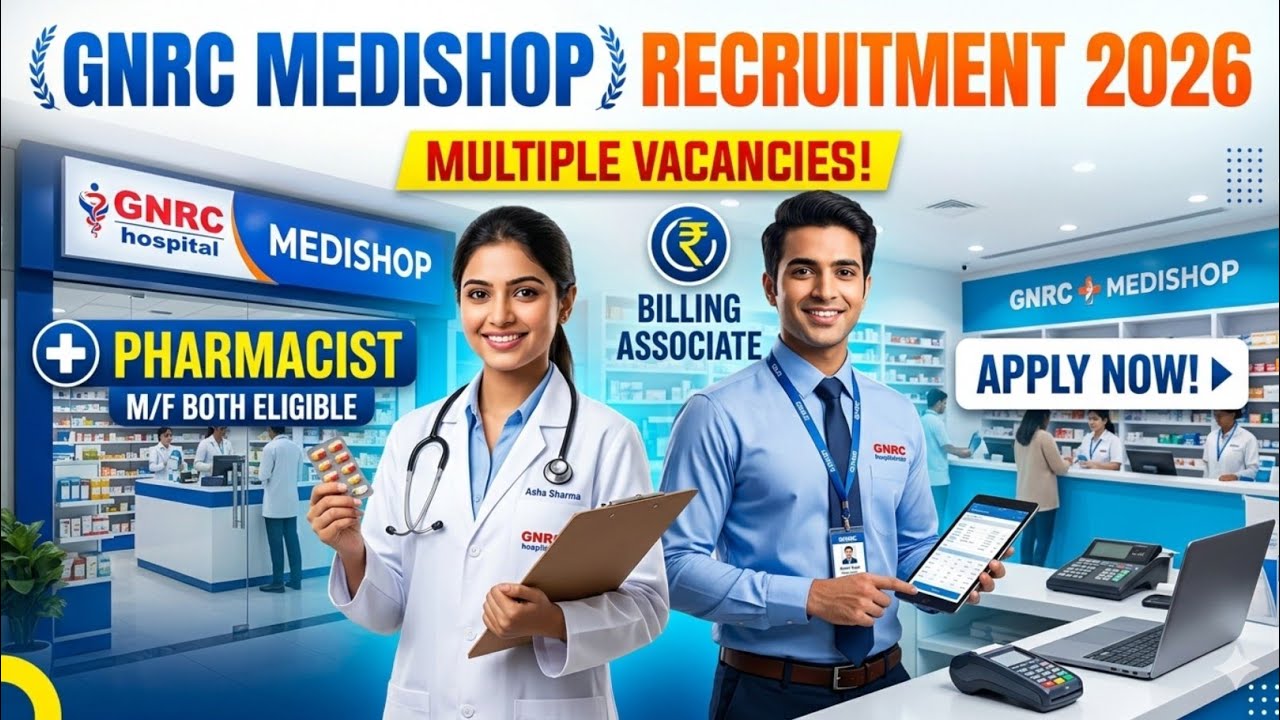 GNRC Medishop Recruitment 2026 🏥 | Guwahati Job | Multiple Vacancies | Private Jobs | Apply Now!