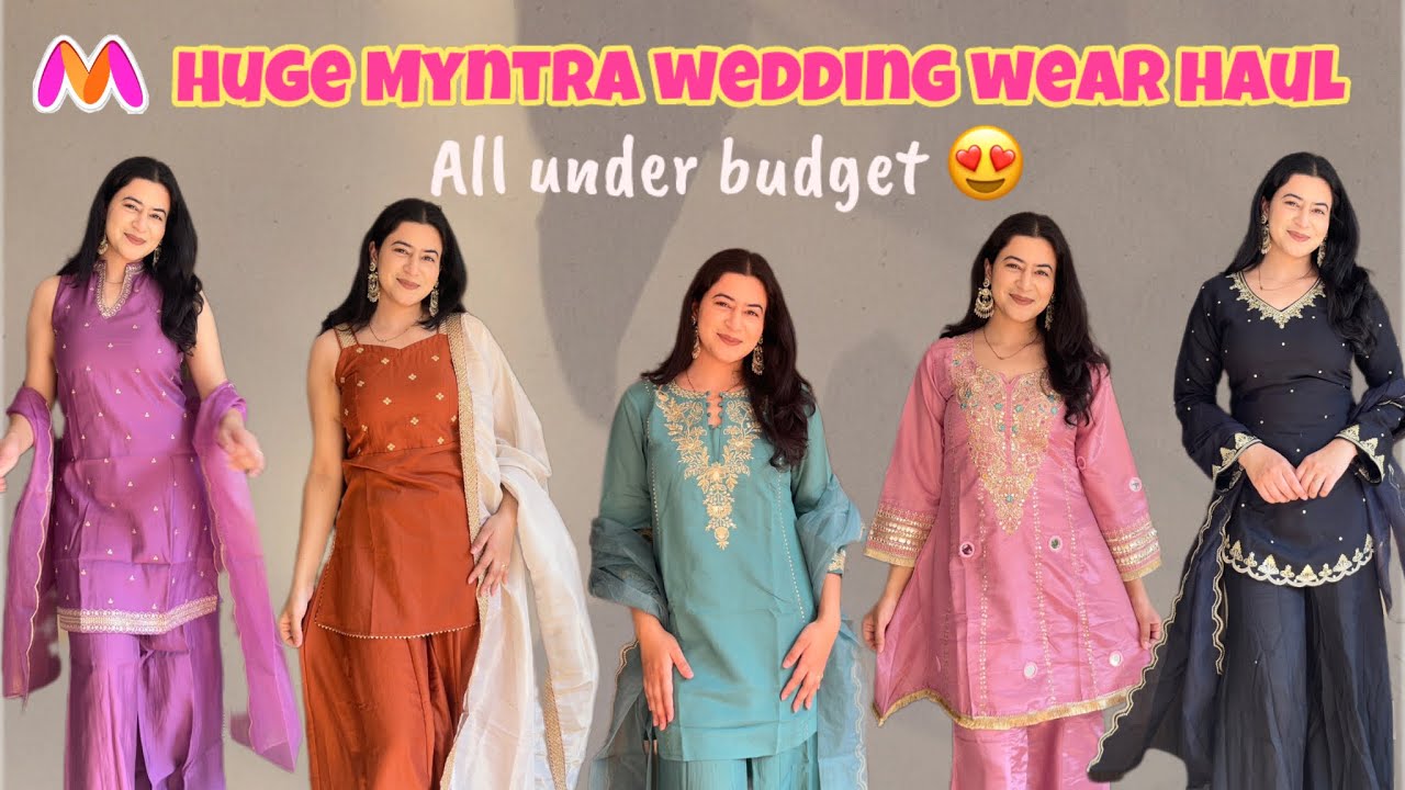 *HUGE* Myntra wedding wear haul😍🍯🌸|| All under budget|| #weddingdress #myntra #haul 