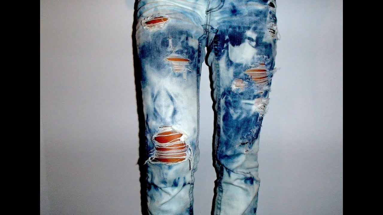 DIY Easy Acid Wash Jeans
