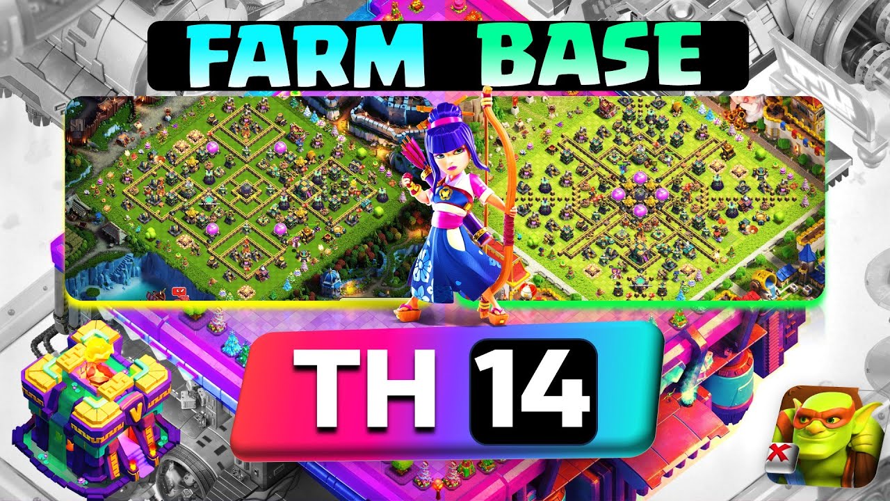 COC TH14 FARMING BASE 2025 anti Dark Elixir, Gold and Elixir! Best TH14 Farm Base Link