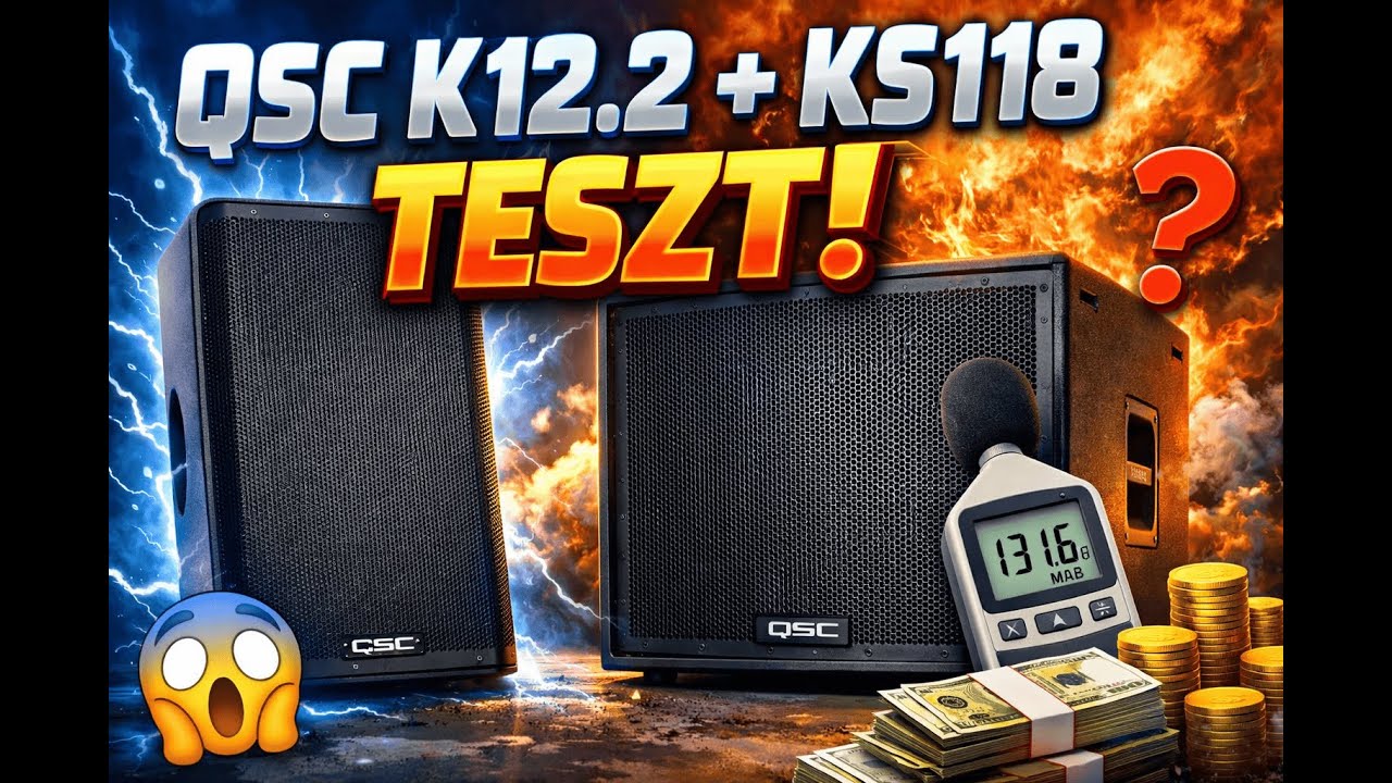 QSC K12.2 + KS118 Teszt