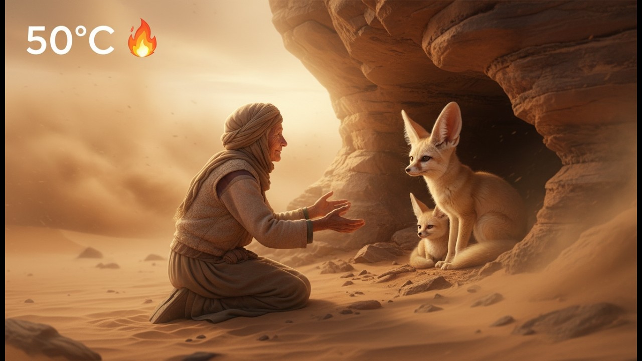 🔥 In the Scorching 50°C Desert, an Old Woman Saved a Wolf Family Trapped by a Sandstorm