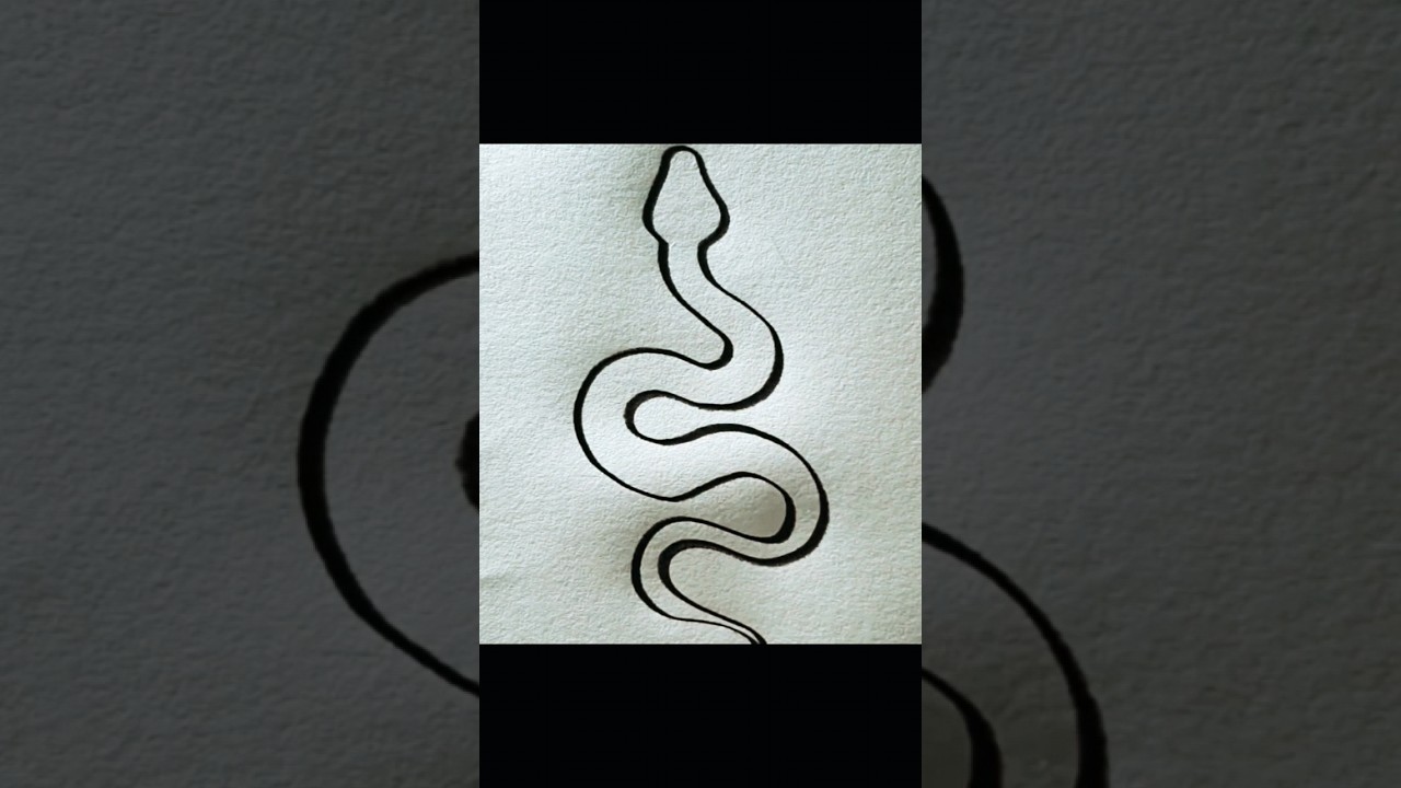 How draw a snake 🐍 easy draw snake