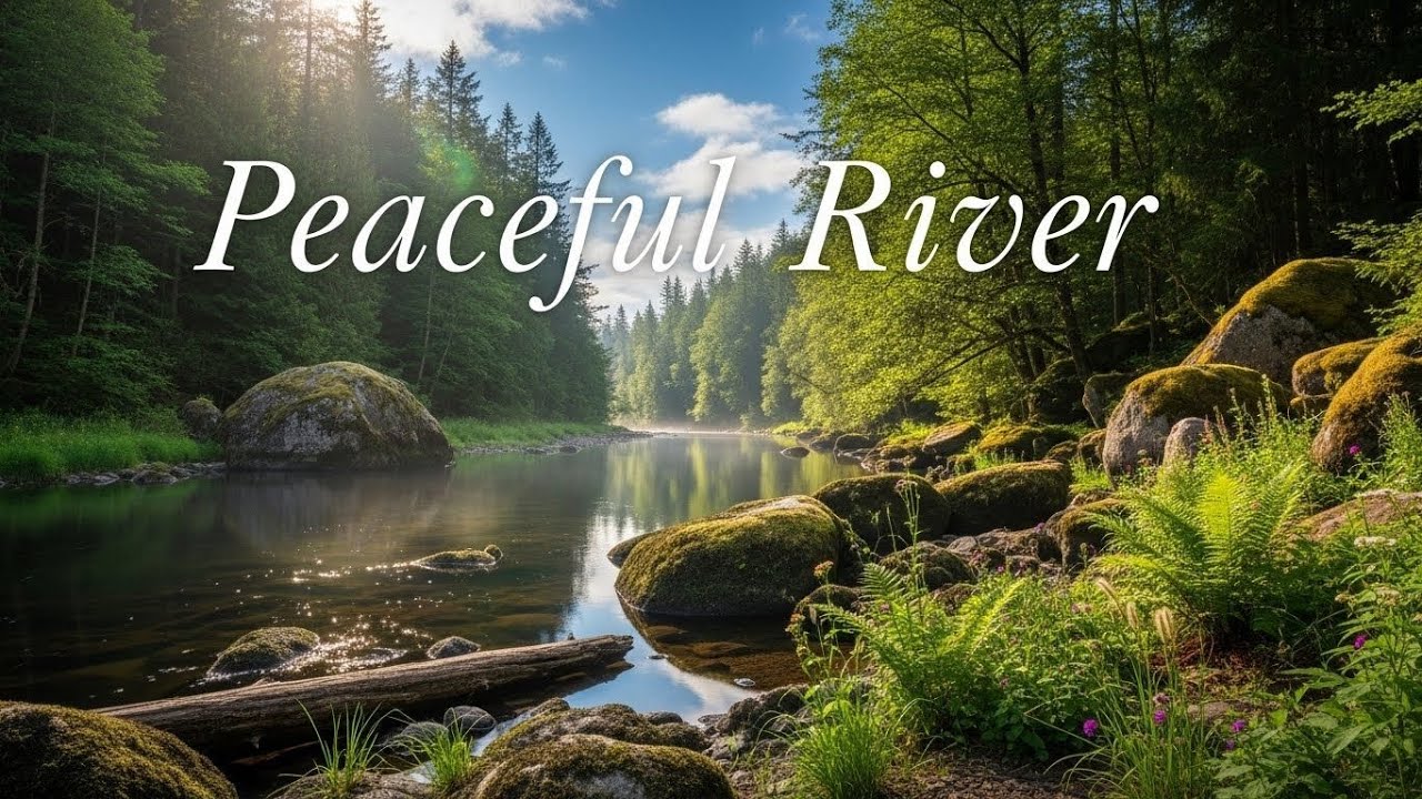Tranquil River in Forest 🌲🌊 Relaxing Nature Ambience for Focus and Serenity #2574