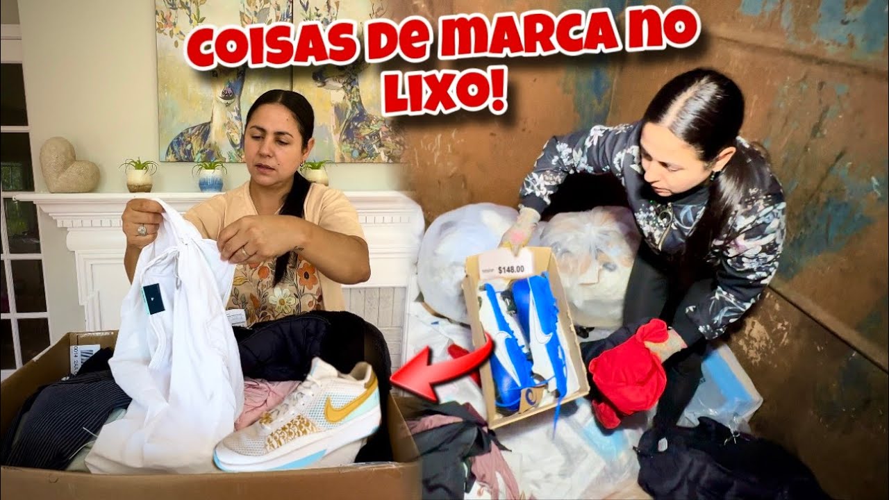 Muitas coisas de marcas no lixo dos Estados Unidos!🇺🇸