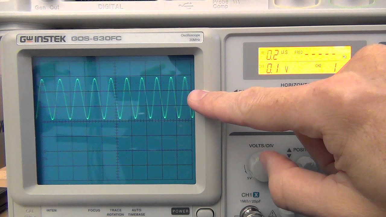 Intro, Review and Tutorial of Analog Oscilloscopes  Pt 2 - GW Instek GOS-630FC