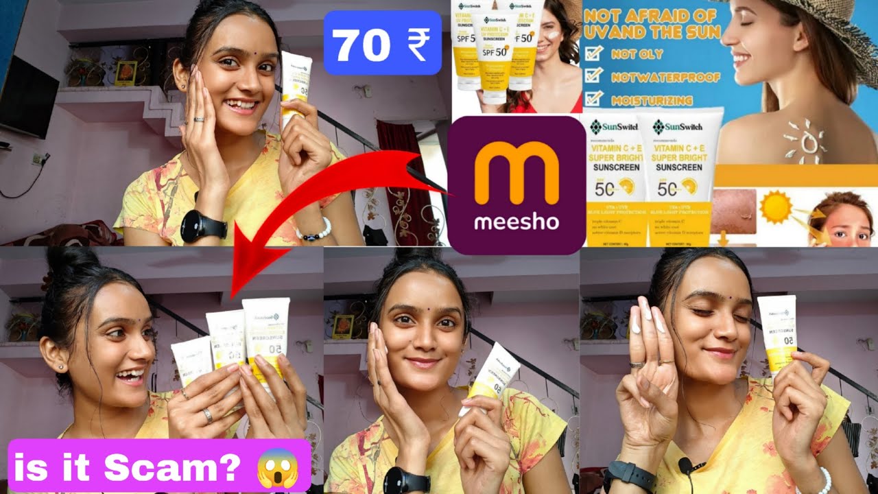 😱₹70 Cheapest Meesho Sunscreen Honest Review! Scam or Worth the Money 🔥| Vaishu Maheshwari Vlogs🧿💕
