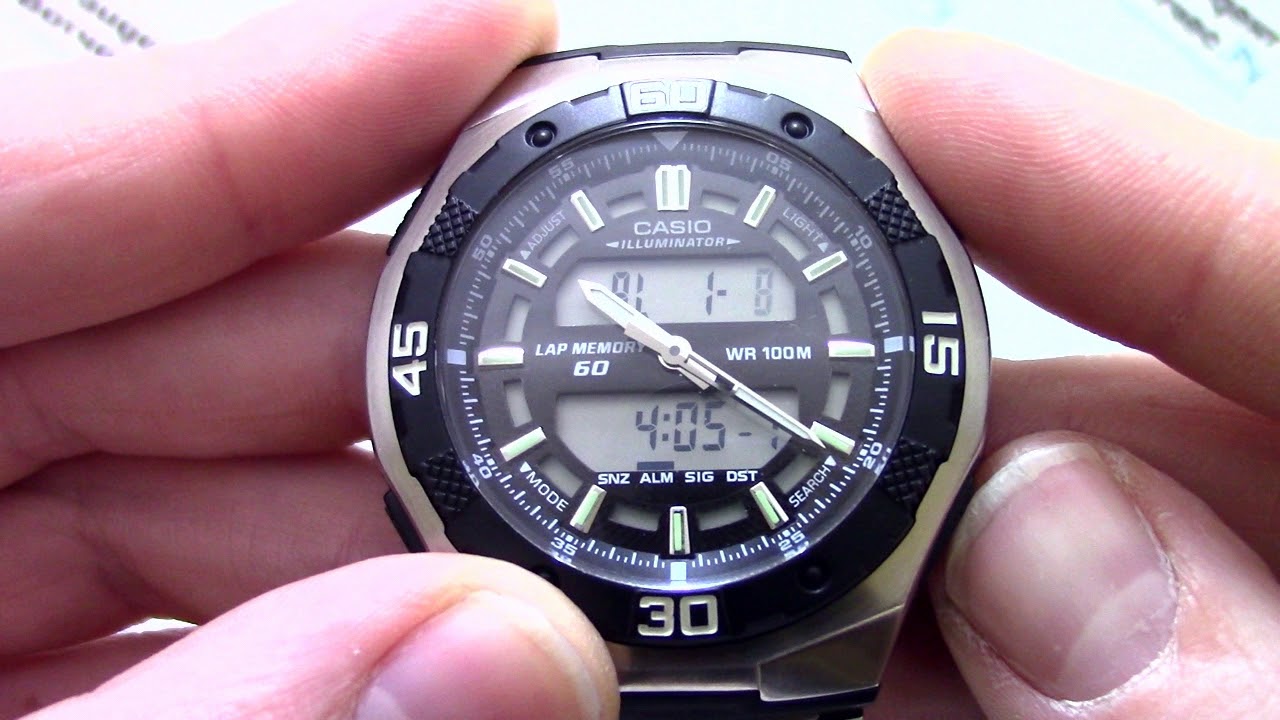 Часы Casio Illuminator AQ-164WD-1A - Инструкция, как настроить от PresidentWatches.Ru