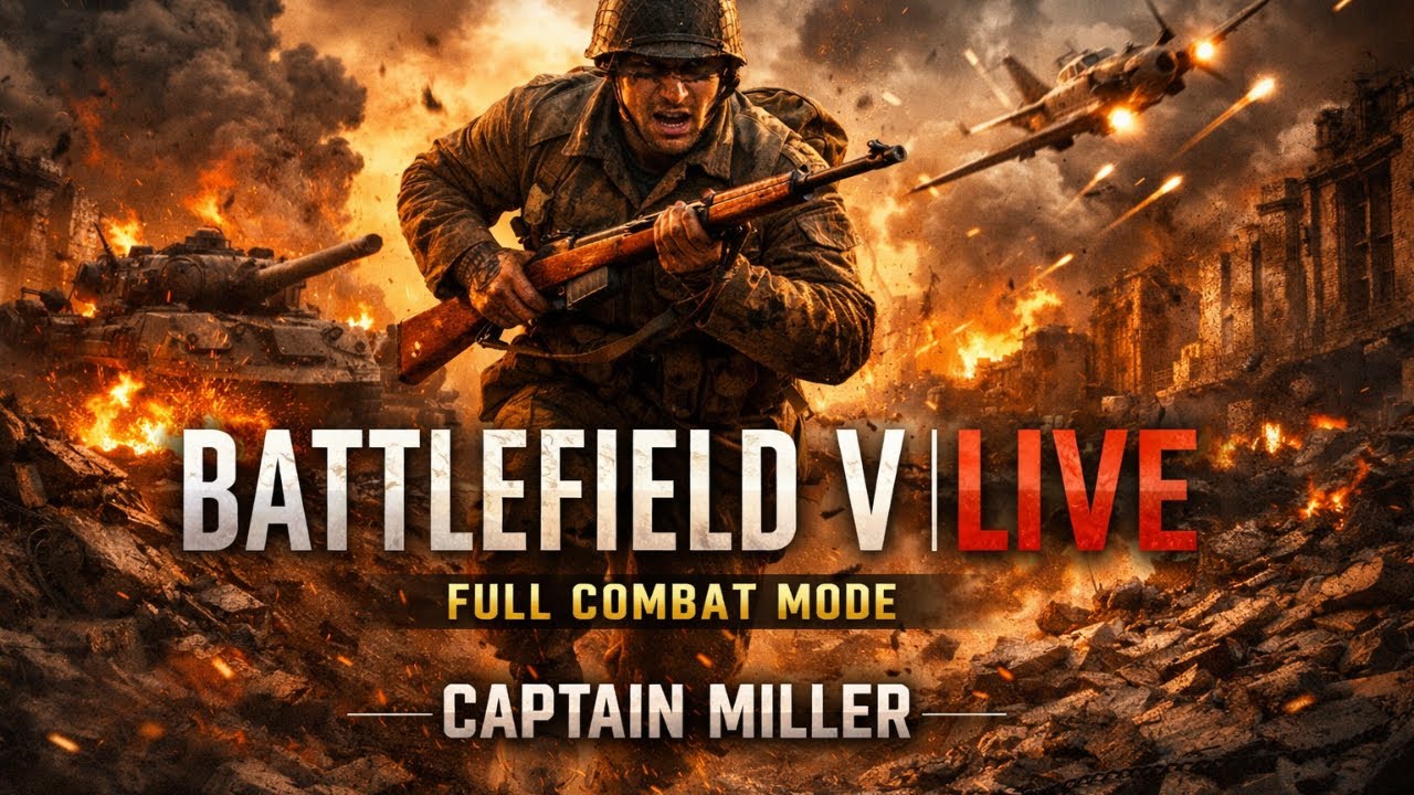Battlefield V Day 8 Live after the War Thunder | Road to 9K | No Commentary