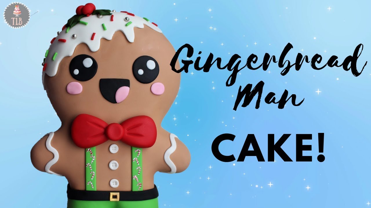 Kawaii Gingerbread Man Cake Tutorial!| Christmas Cakes
