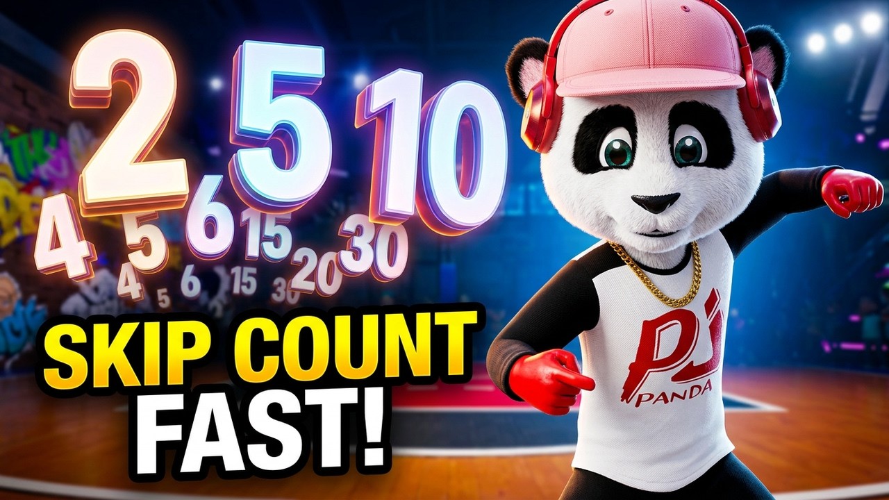 Count by 2s, 5s & 10s HipHop Turn Up | Skip Counting for Kids | Pj Panda | Raised On Hip&bull;Hop