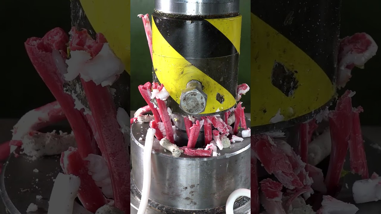 Cute Slime Vs. Hydraulic Press #satisfying #hydraulicpress #slime