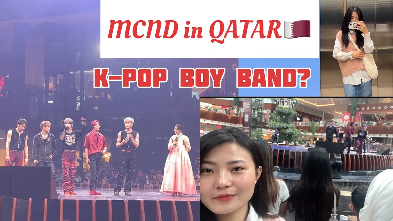 K-pop boy band ( MCND 🇰🇷) in QATAR 🇶🇦| Day out with a friend | ended up watching their concert?♥️