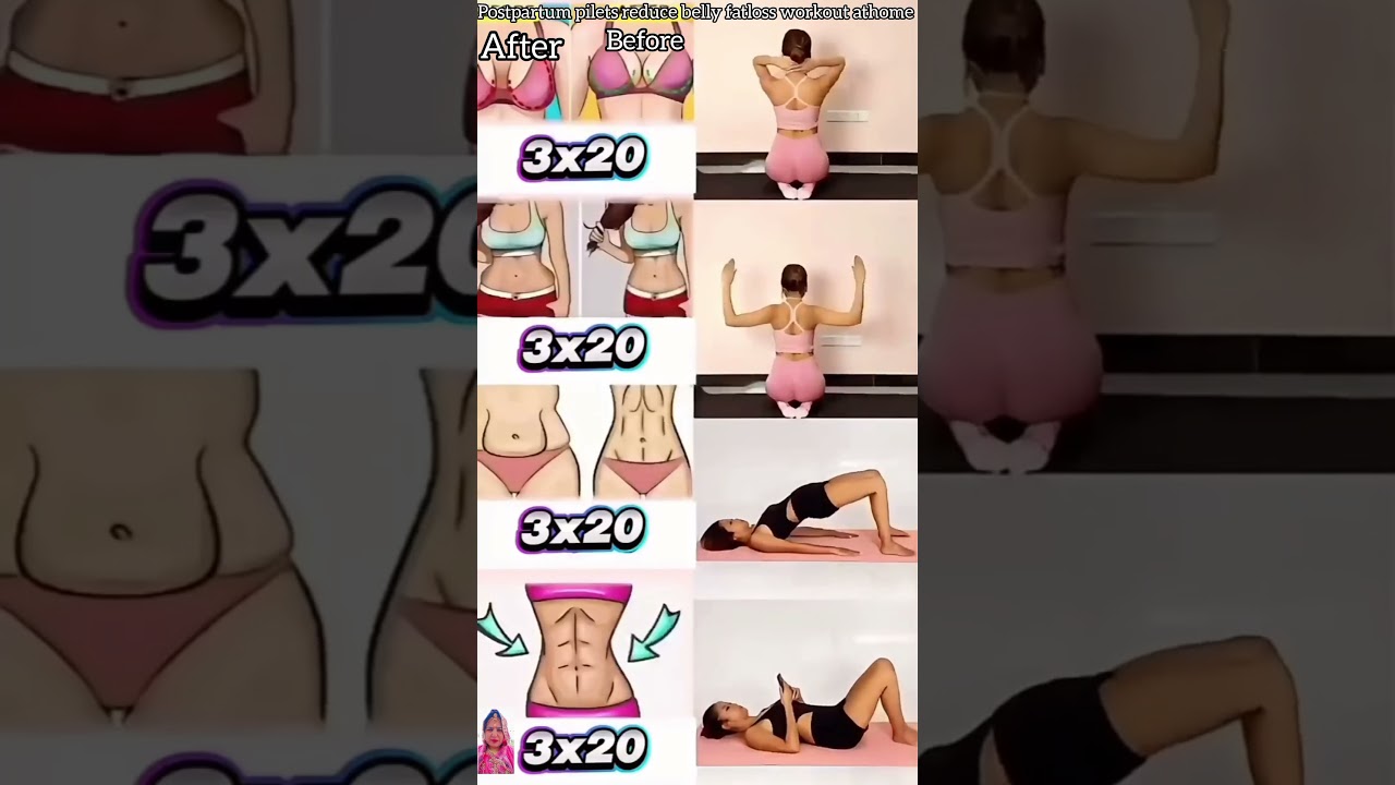 Postpartum pilets reduce belly fatloss workout athome