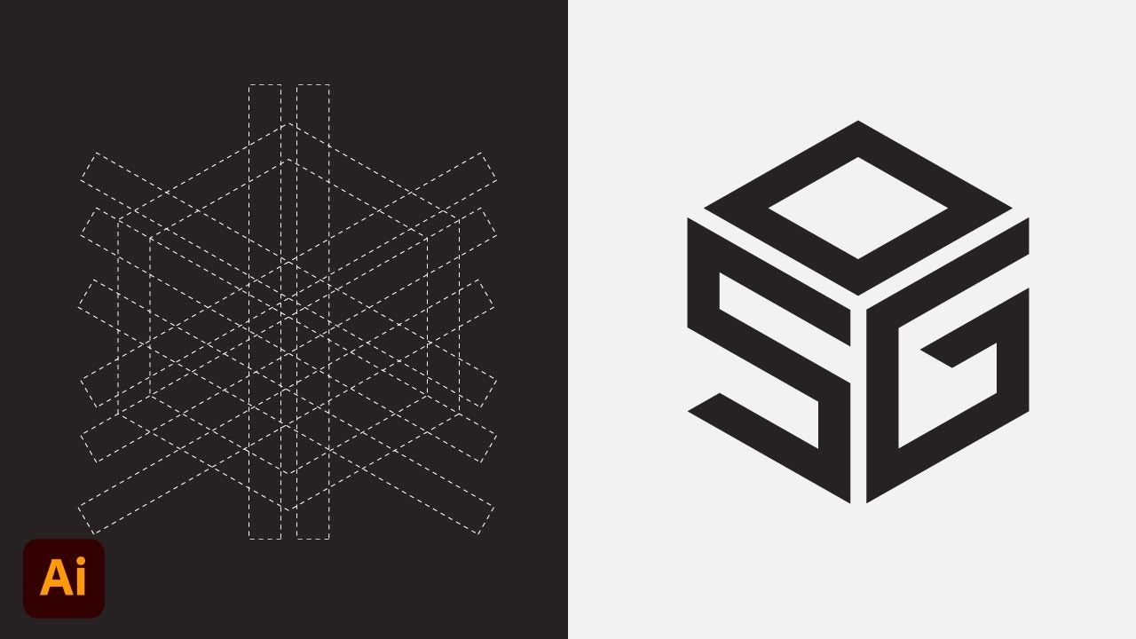 Cara membuat logo monogram tiga huruf di adobe illustrator | Part 1