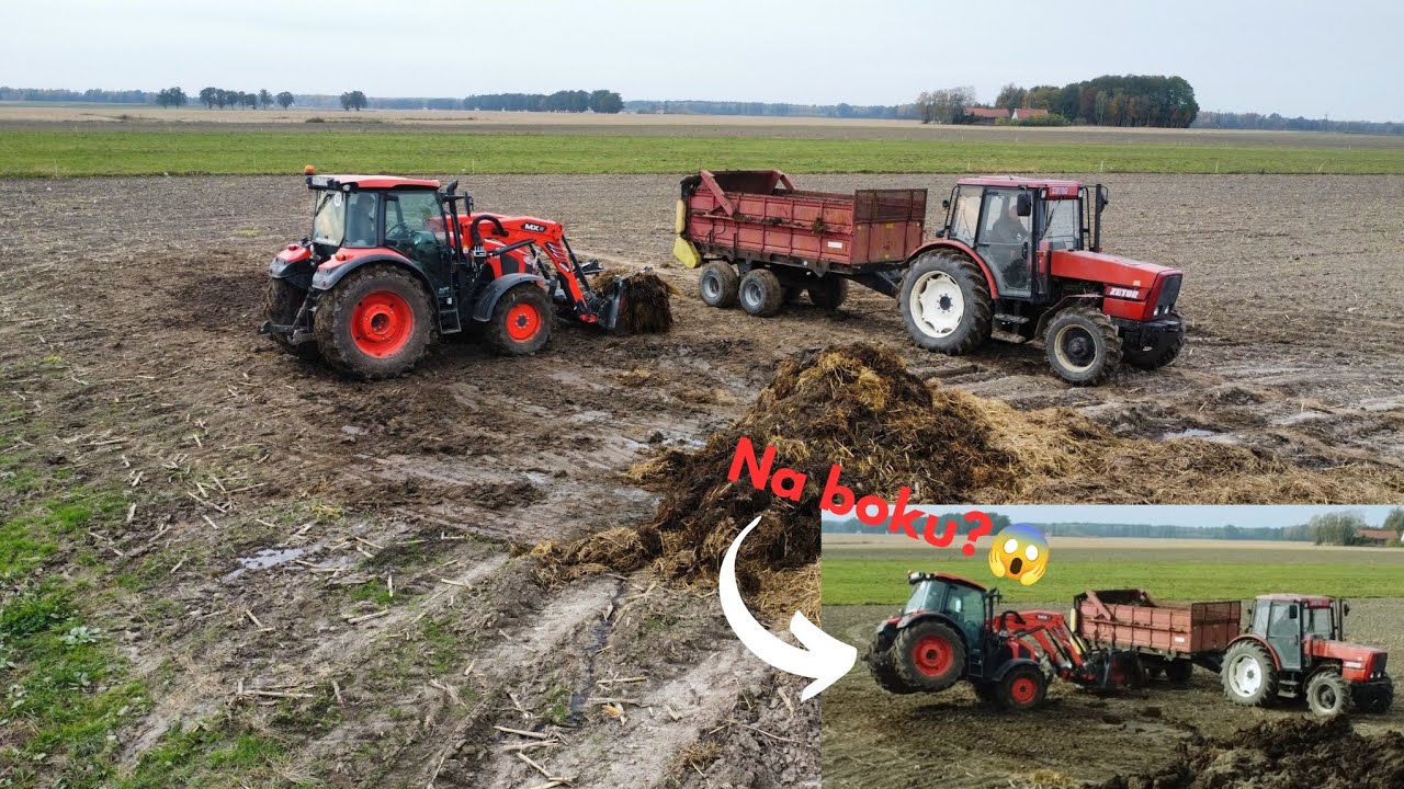 🚜Kubota na boku?!😱 Rozrzucanie Obornika💩 pod kukurydzę 2025|Kubota M5112+MX U508|Zetor 9540|PTU 7