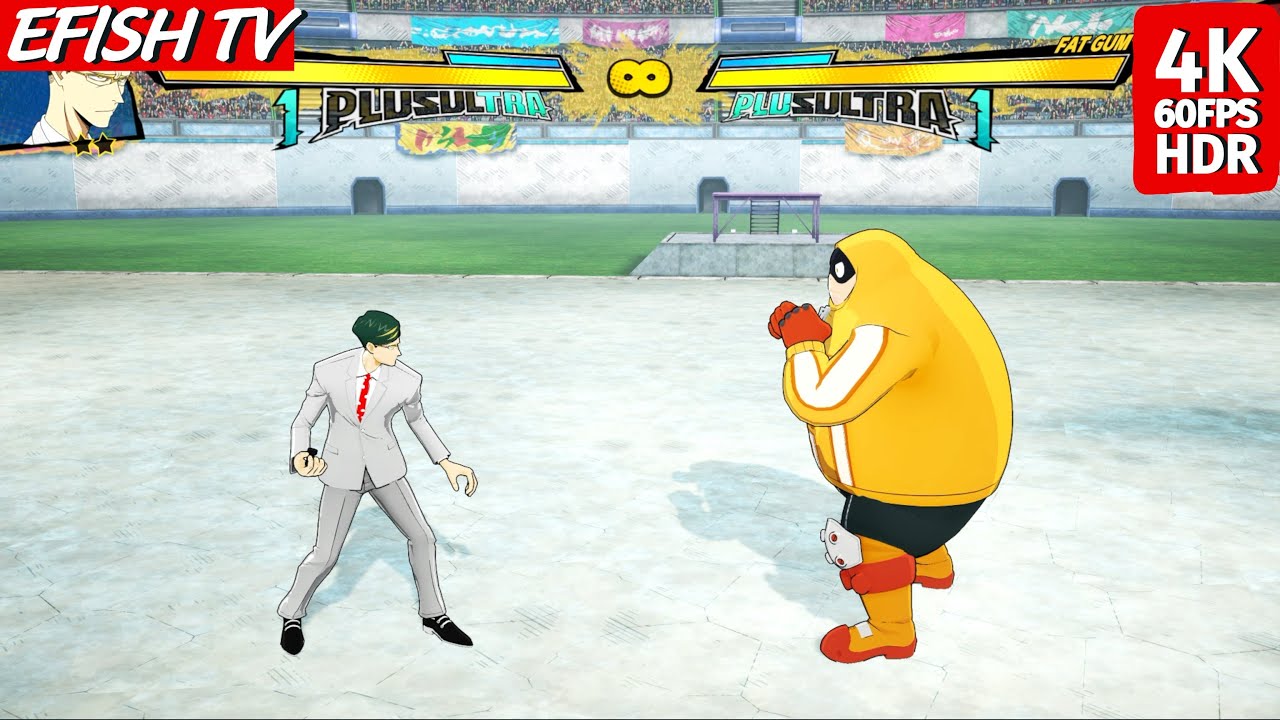 Sir Nighteye vs Fat Gum (Hardest AI) - My Hero One's Justice 2 | PS5 4K 60FPS
