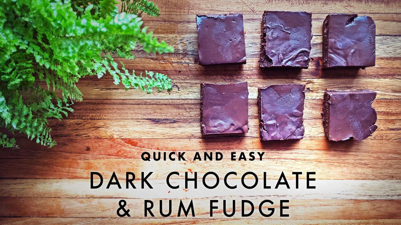 Quick and Easy Dark Chocolate Rum Fudge (5 Ingredients only) | Magic Marinade | ASMR