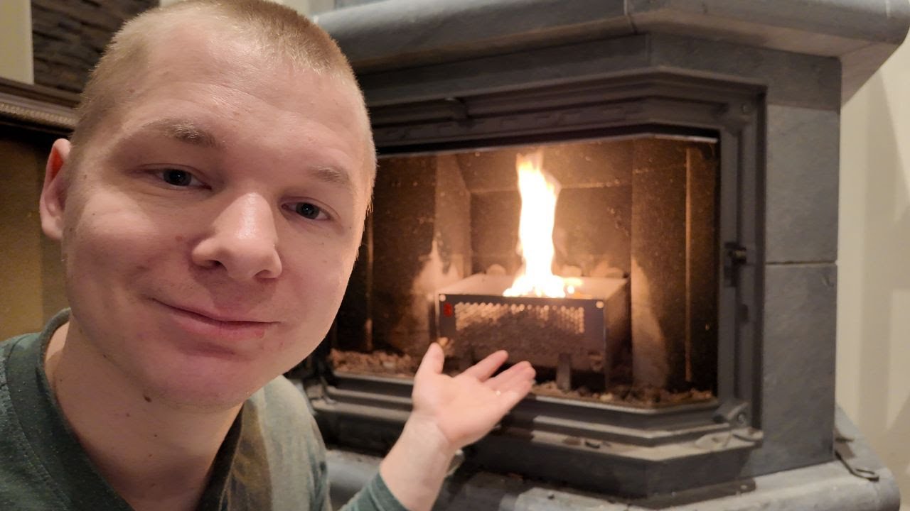 Poltan pellettiä takassa!