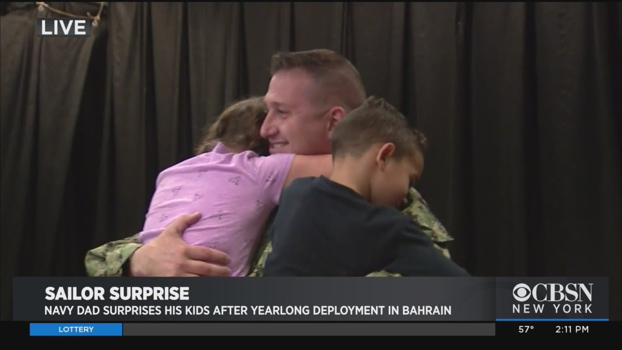 WATCH: Sailor's Surprise Homecoming Reunites Family