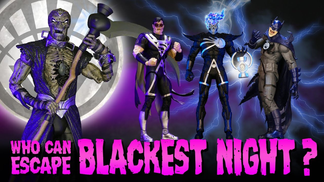 McFarlane Toys DC Multiverse Blackest Night MEGA FIGS NEKRON,  Superman, Batman, Deathstorm
