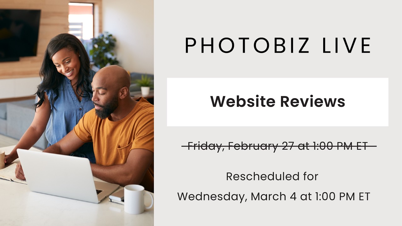 PhotoBiz Live - Website Reviews 3/4/2026