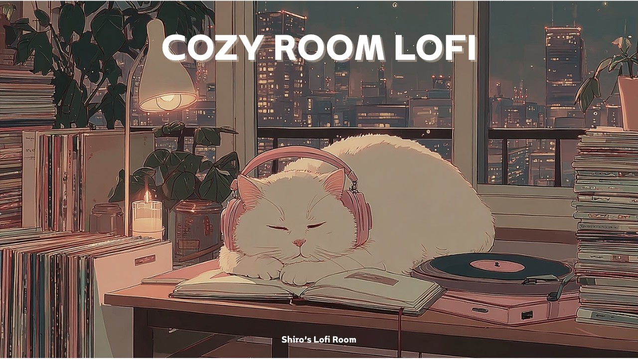 Cozy Room with a White Cat | Long Lofi Mix 🎧🐾