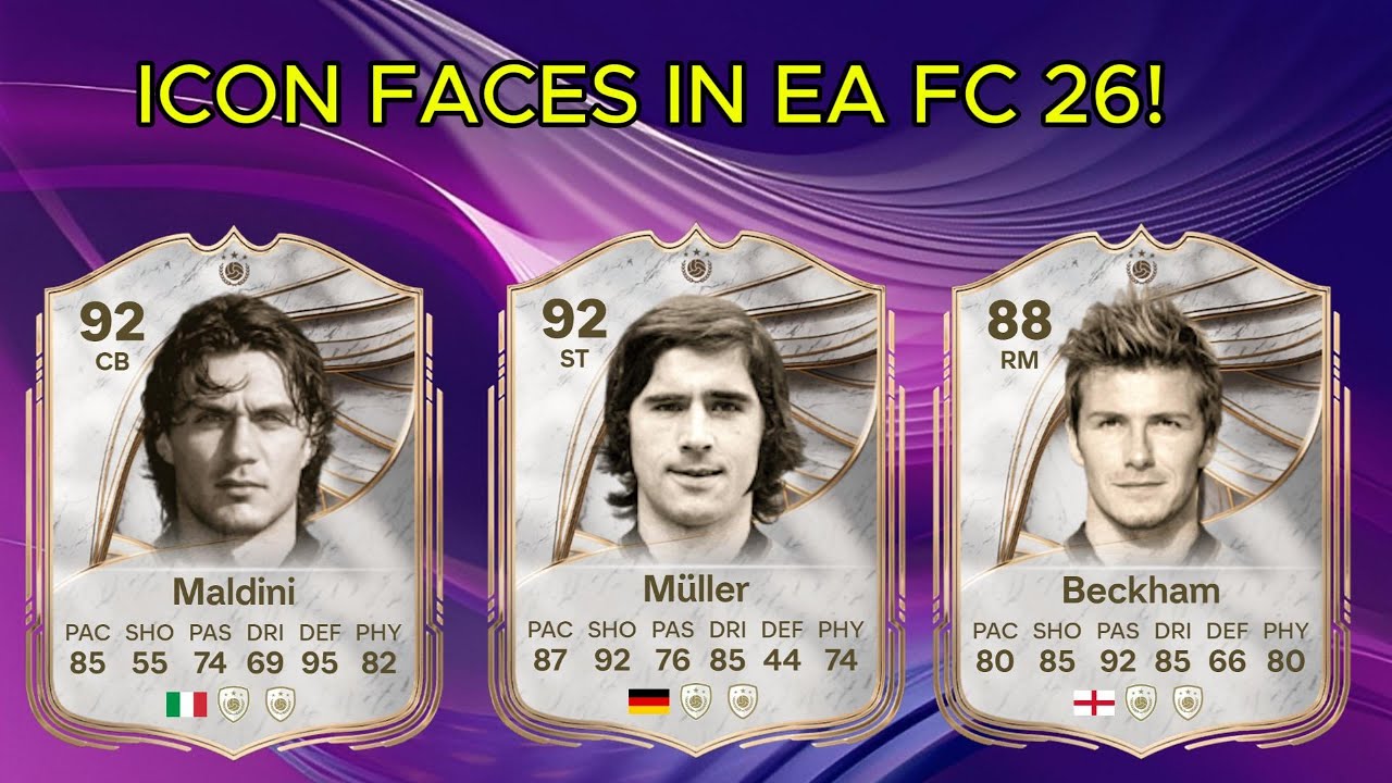 ICON FACES IN REAL LIFE VS IN EA FC 26! Ft. Maldini, Beckham, Müller, etc. -Part 3