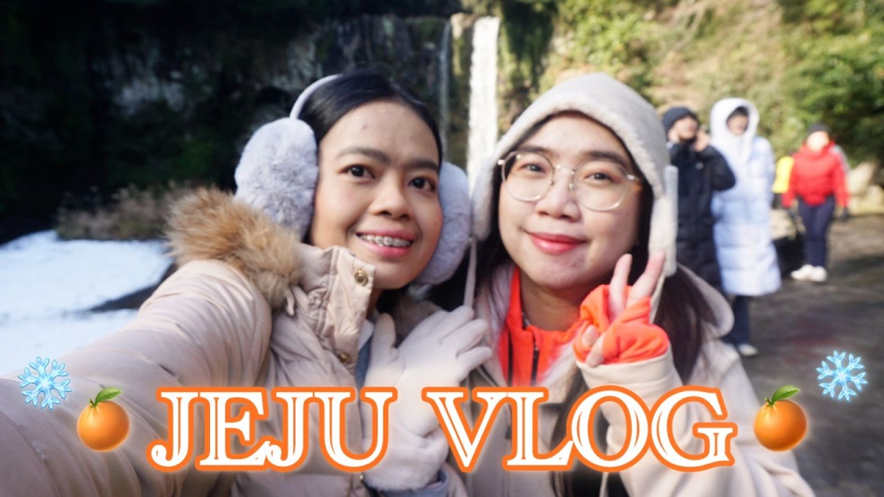DI SAMBUT SALJU DAN LIAT SUNSET DI JEJU - TANGAN BEKU SAMPE GAK BISA LANJUTIN VLOG !