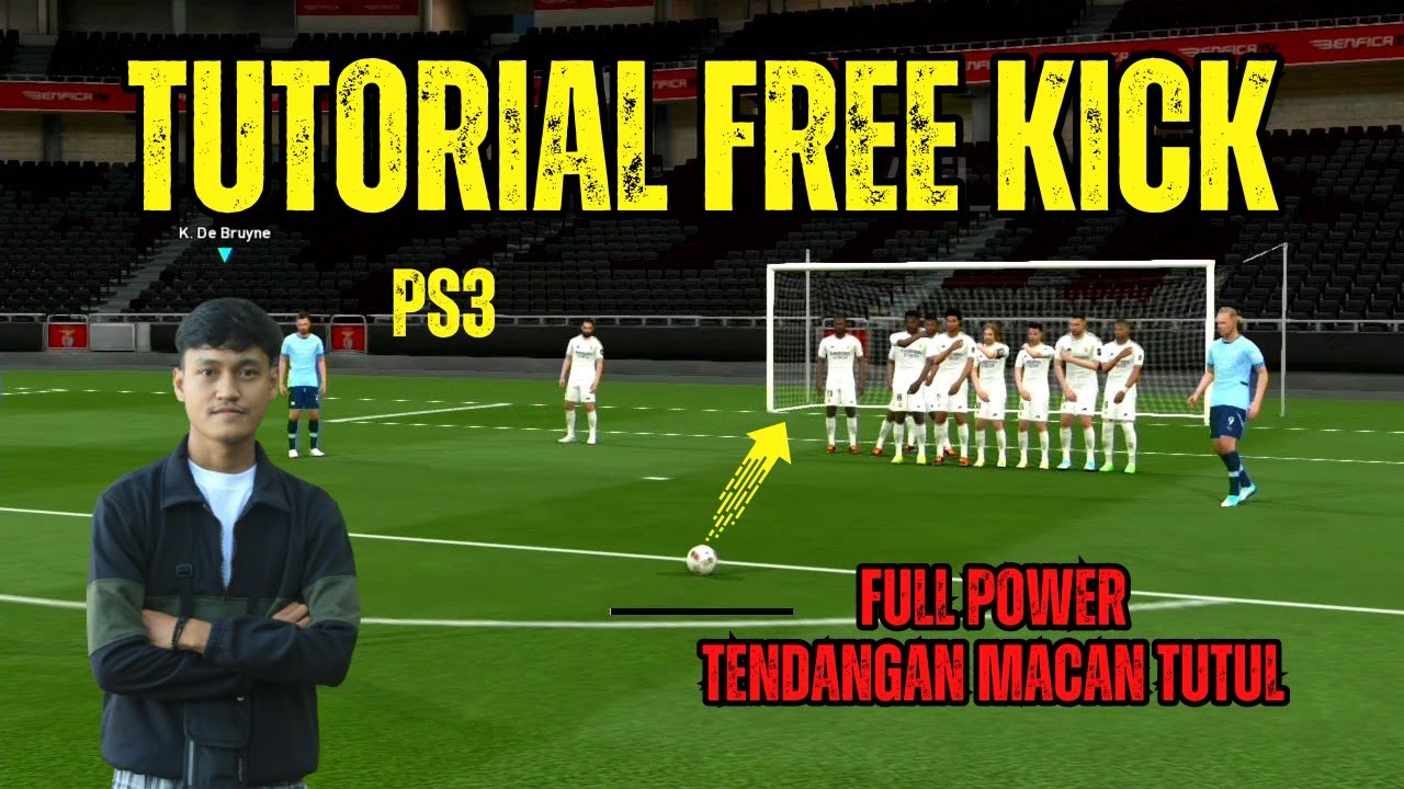 TUTORIAL TENDANGAN BEBAS AUTO GOAL || TRICK  FREE KICK PS3 UNTUK PEMULA