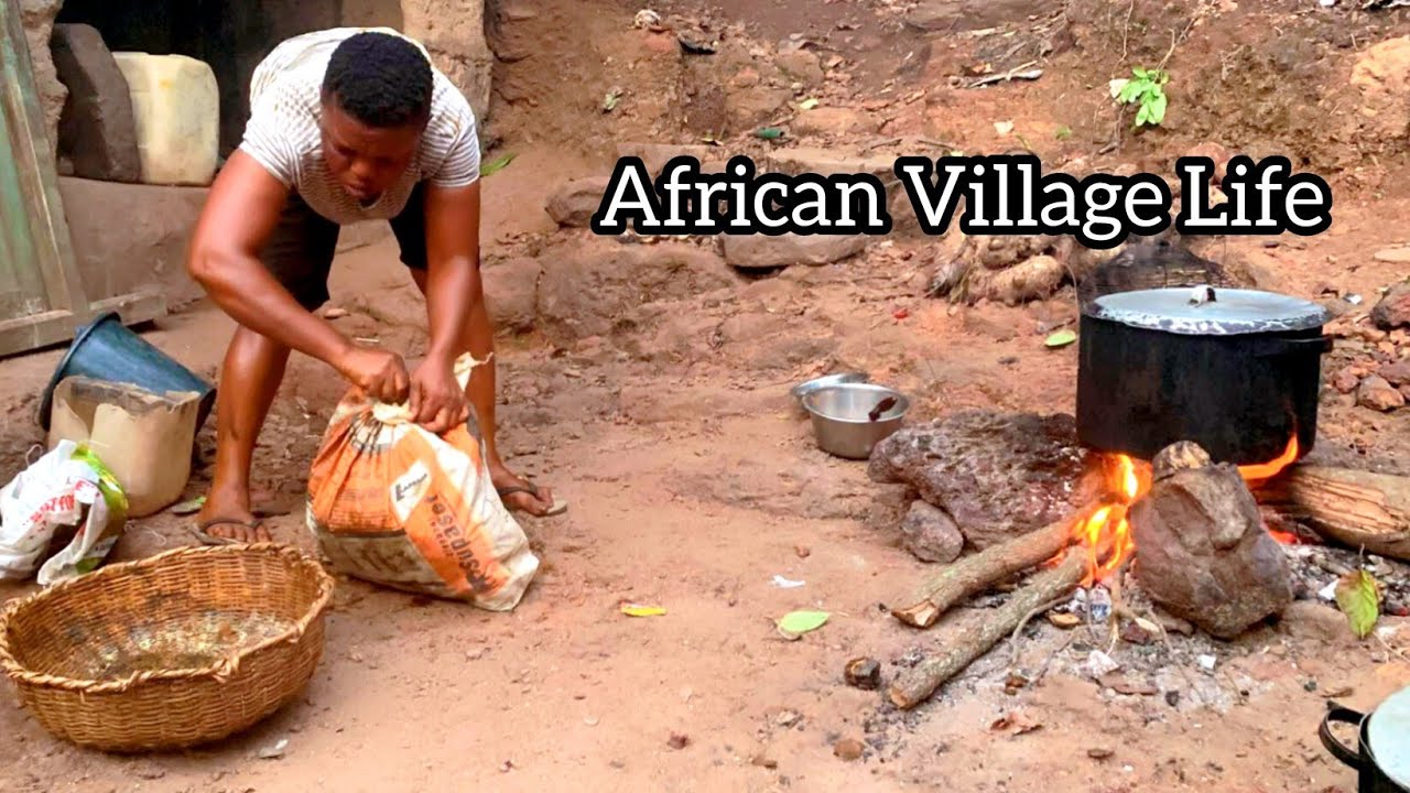 Life in an African Village 🌿🏡 || Traditional Palm Oil Processing 🌴 & Cooking Routine 🍲🔥