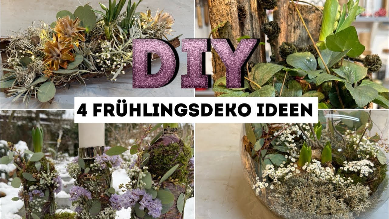 4 Frühlingsdeko Ideen zum selber machen | STEP BY STEP Videos in der Beschreibung 