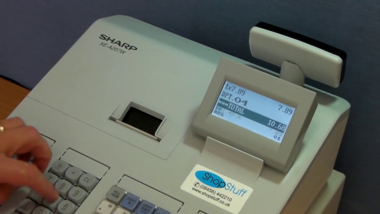 Sharp XE-A207-WH Cash Register Overview Of Features