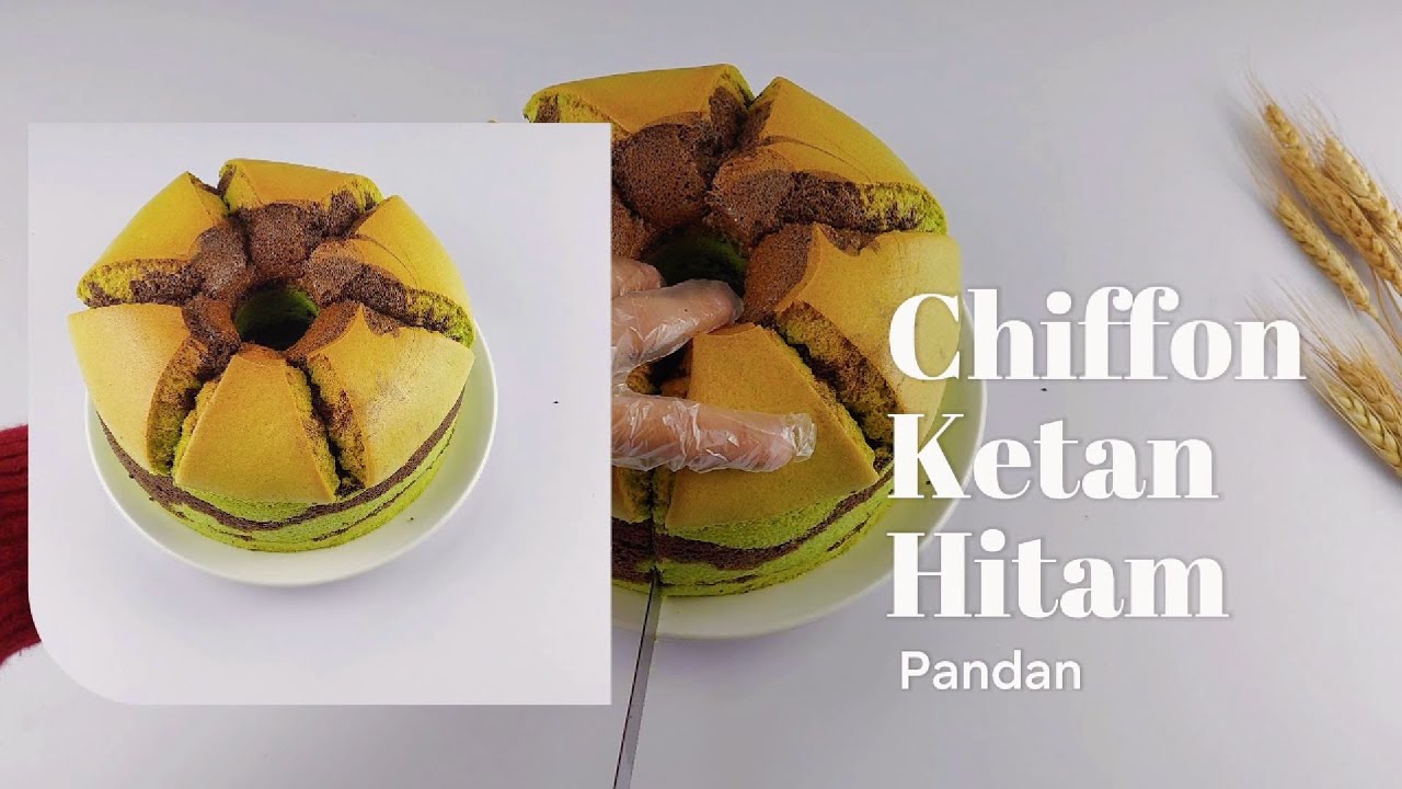 Chiffon Cake Pandan Ketan Hitam - Wangi Lembut Super Lembut