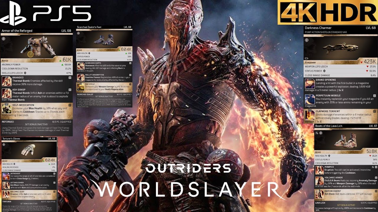 Armor of Reforged OUTRIDERS WORLDSLAYER How to Get Legendary Scorched Zealots Feet & Tortures Gloves