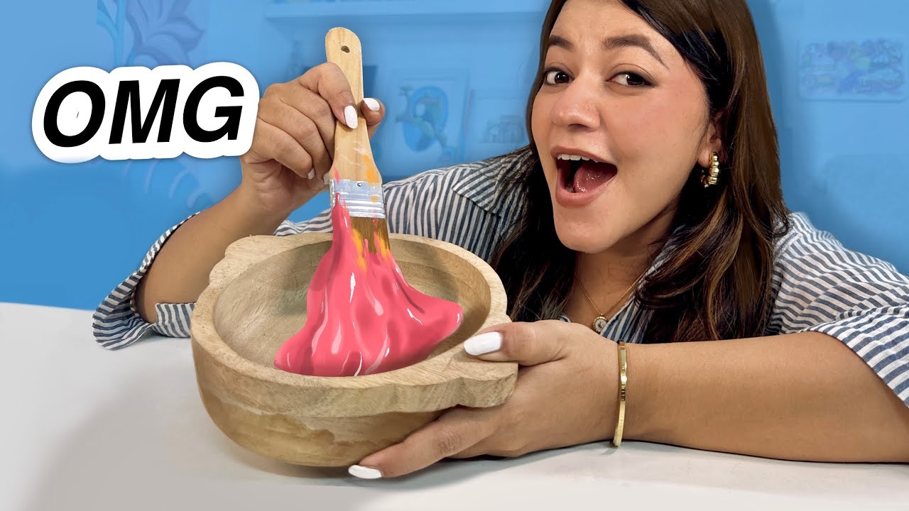 Painting on Wooden Bowl? 😱 Will I FAIL? 🥵
