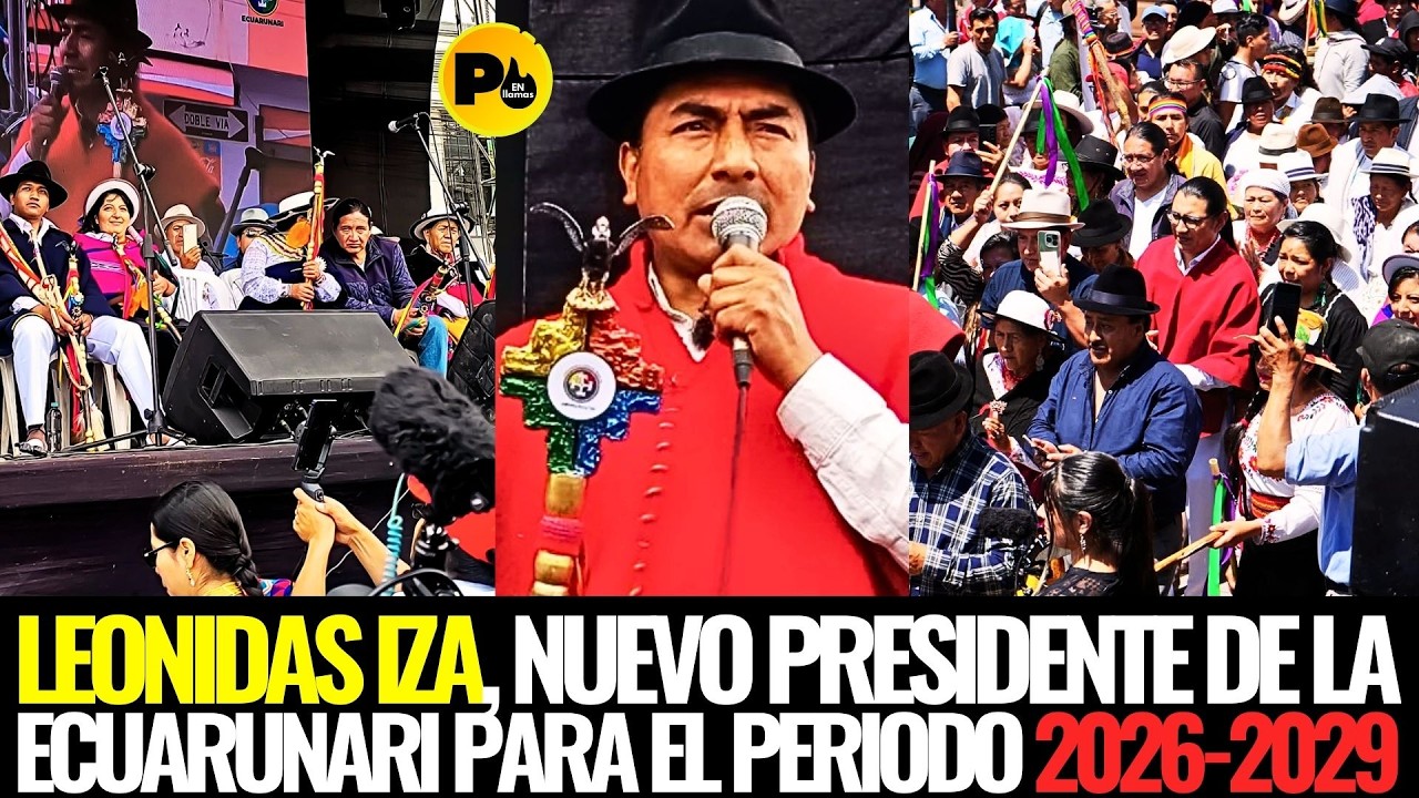 Leonidas Iza, nuevo presidente de la ECUARUNARI para el período 2026- 2029