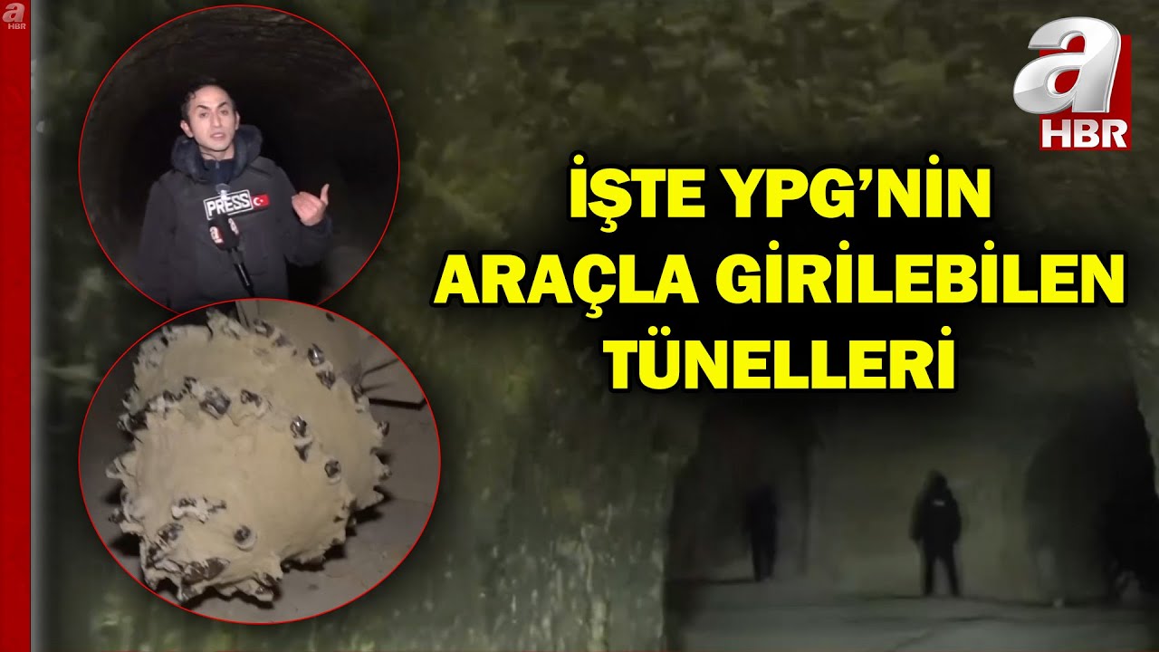 A Haber YPG'nin Terör Tünellerini Görüntüledi! İşte YPG'nin  Araçla Girilebilen Tüneller.. | A Haber