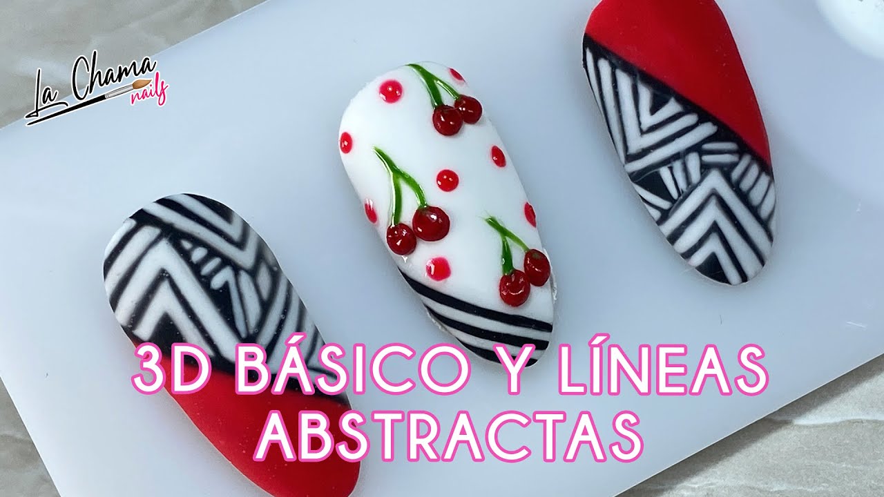 3D BÁSICO Y LINEASABSTRACTAS | by La Chama Nails