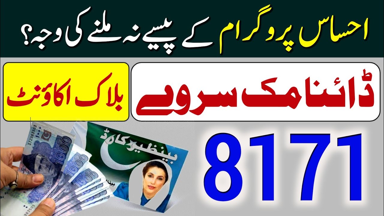 NSER dynamic registery 2023||8171 online registration|| Bisp Block cards|| Ehsaas program new update