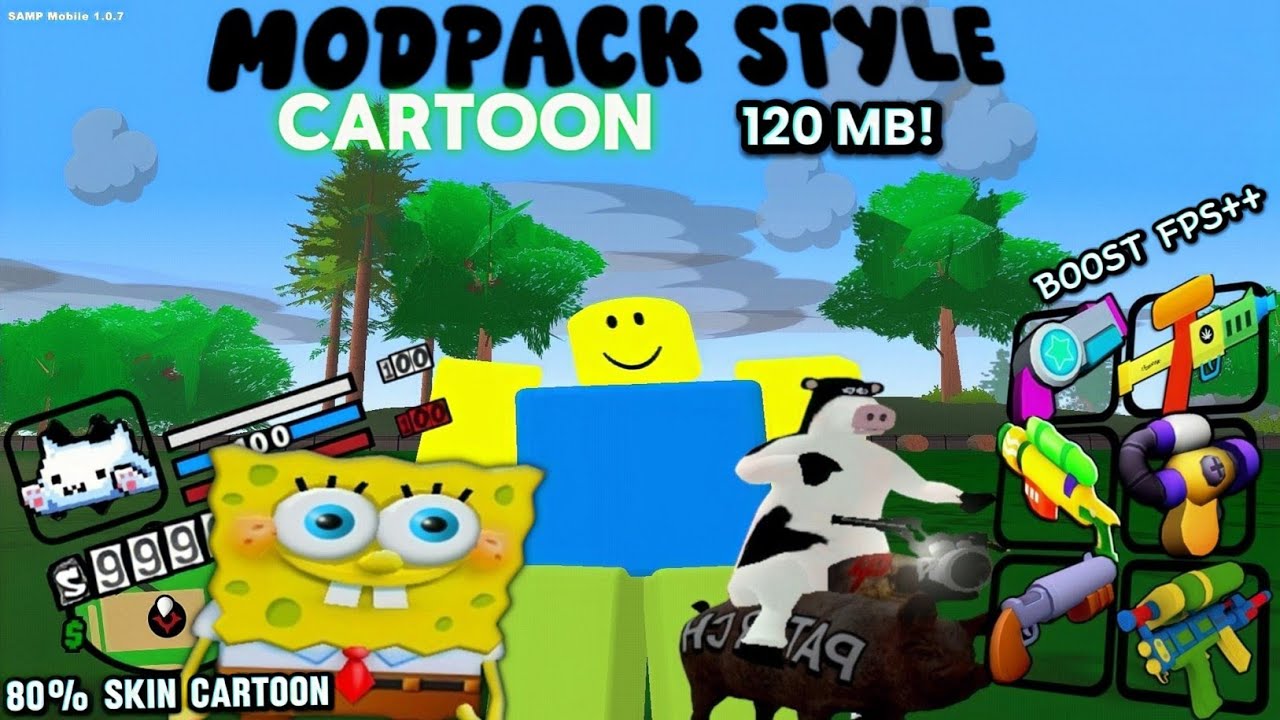 MODPACK GTA STYLE CARTOON LAIKS PC BANGET COI ♿| GTASAMP ANDROID|